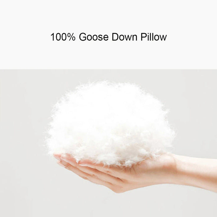 Liv-Esthete Luxury 100% Goose Down Pillow Sleep Gift Down-proof Queen King 100% Cotton White Pillows For Sleeping Free Shipping