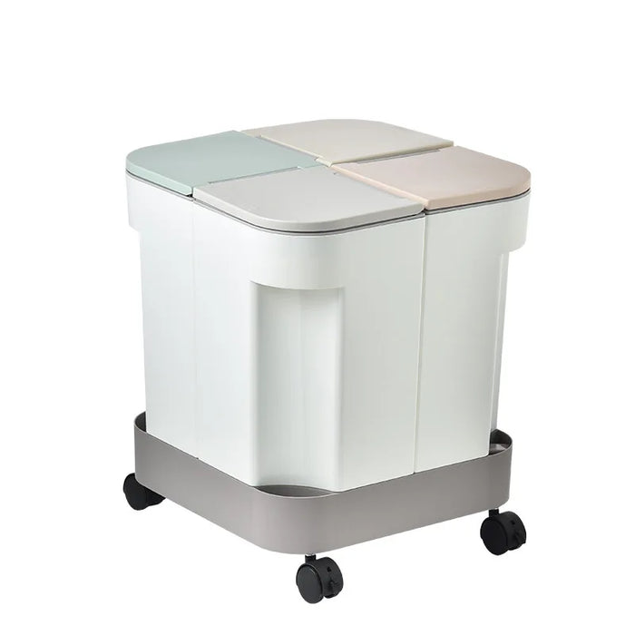 Trash Can Detachable 4 Compartments Combination Kitchen Bucket Dry Wet Separation Garbage Bin Storage Recycling Wastebasket Cans