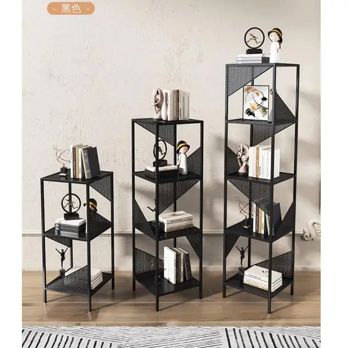 Iron art shelving living room floor decoration creative storage rack