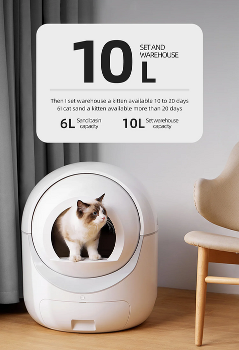 2023 new design hot selling enclosed wifi safety electric self cleaning auto cat litter box