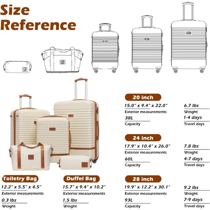 Suitcase Set 3 Piece Luggage Set Carry On Travel Luggage TSA Lock Spinner Wheels Hardshell Lightweight Luggage Set