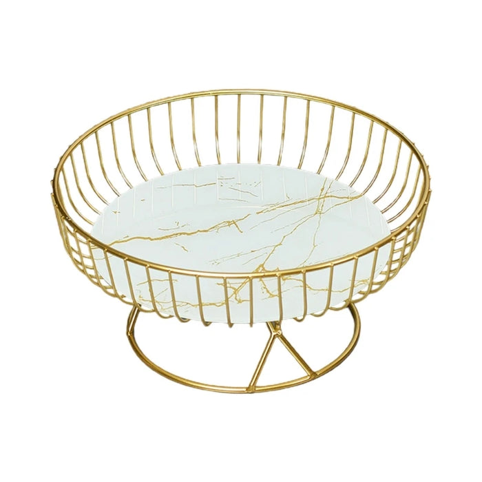 Gold Wire Fruit-Basket Metal Wire Fruit Bowl Iron Art Fruit Storage Baskets