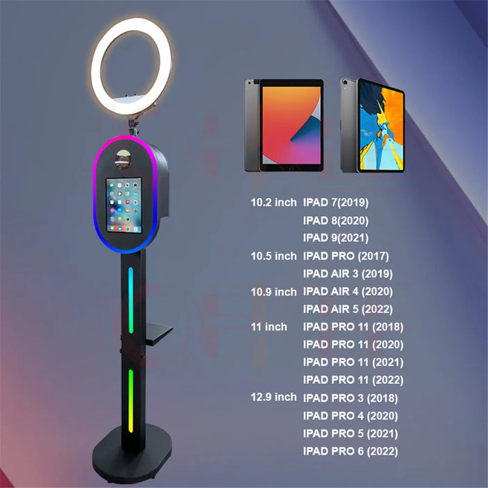 iPad Photo Booth Shell Camera New Wedding Photo Booth Selfie Machine DSLR Photo Booth For Partys Events Weddings With Ring Light