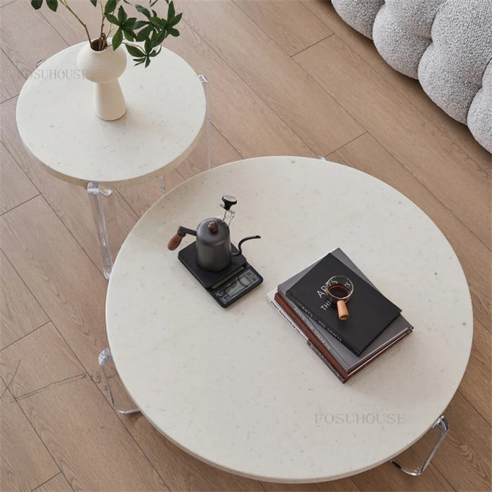 Nordic Light Luxury Terrazzo Coffee Table for Living Room Modern Simple Designer Table Side Tables Home Living Room Center Table