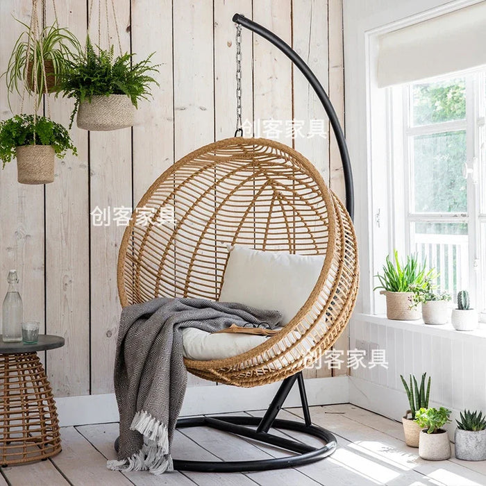 Outdoor swing chair courtyard bird's nest chair network celebrity double hanging basket leisure lazy chair balcony furniture