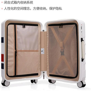 Color striped luggage female luggage Male password zipper boarding box Internet celebrity suitcase