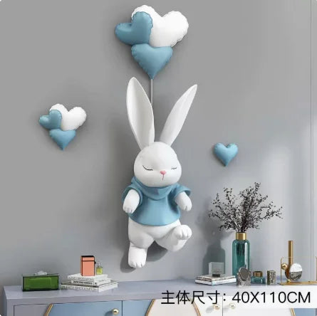 Elf Rabbit Energy Bear 3D 3D relief wall decoration wall decoration pendant bedroom room wall decoration