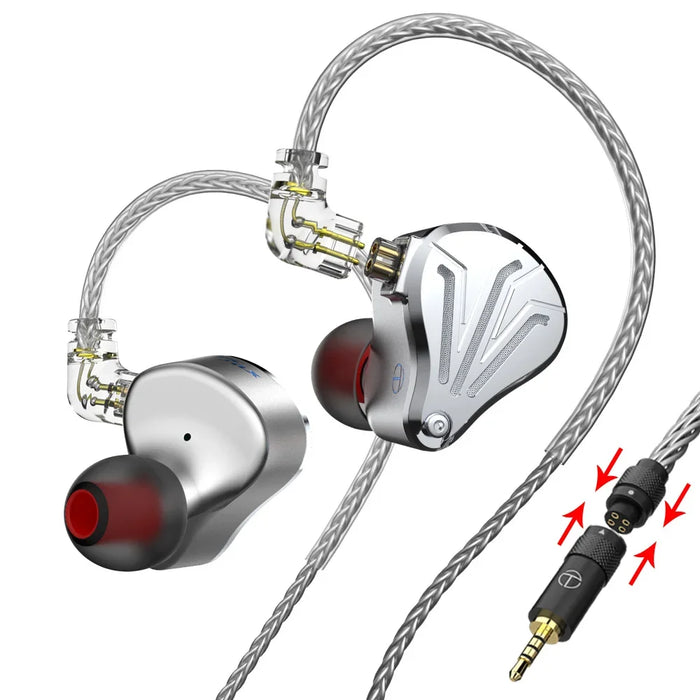 New TRN BAX BA+1DD+2EST Hybrid Metal In Ear Earphone with replaceable jack