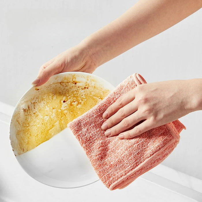 Dishwashing Cloth Kitchen Special Absorbent Hair Is Easy To Clean Thick Simple Household Cleaning Cloth Is Not Easy To Stain Oil