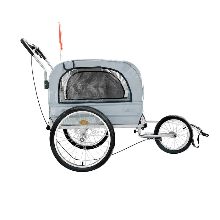 Hot sales dog pet bike trailer bicycle trailer for children with damping rear wheel