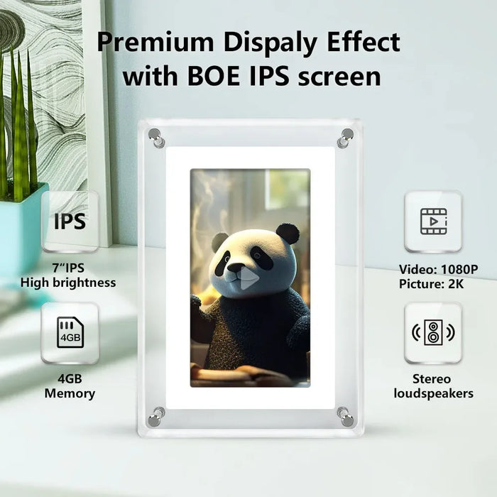 HD Display Digital Photo Frame 7 Inch Digital Lcd Picture Frame A Grade Screen Download Free Acrylic Photo Frame