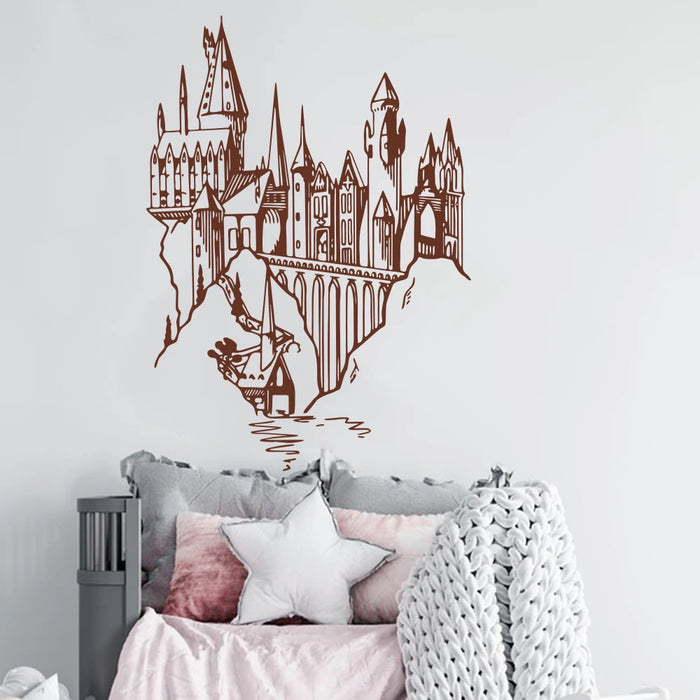 Cartoon Movie Castle Wall Sticker Kids Teen Room Hero Fans Anime Manga Wall Decal Playroom Vinyl Home Decor