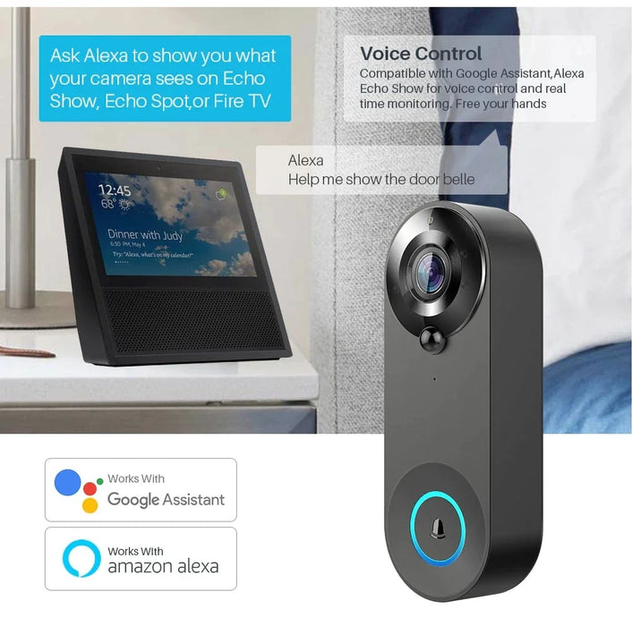 Smart Ring Video Deurbel 2.4G Draadloze Deurbel Camera Video Home Security Remote Deurbel Ring