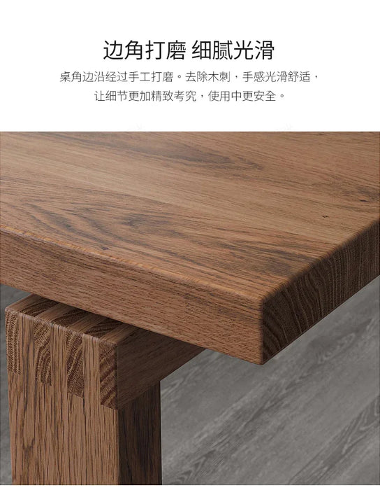 Nordic solid wood dining tableModern simple rectangular dining table Mobion home ash dining table long table