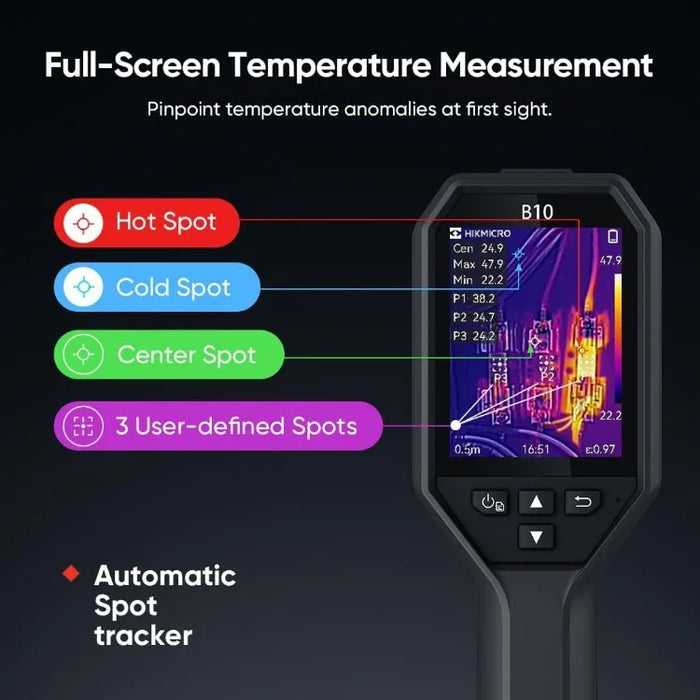 B10 Thermal Camera 256 x 192 IR Resolution with 2MP Visual Camera, Thermal Imaging Camera for Home Inspection