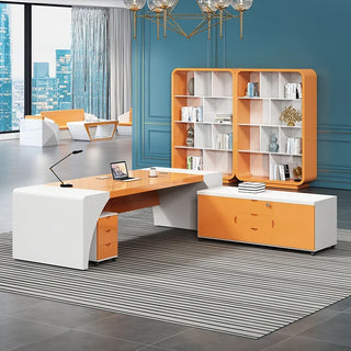 Painted office desk, large shift desk, fashionable personality, simple modern office desk