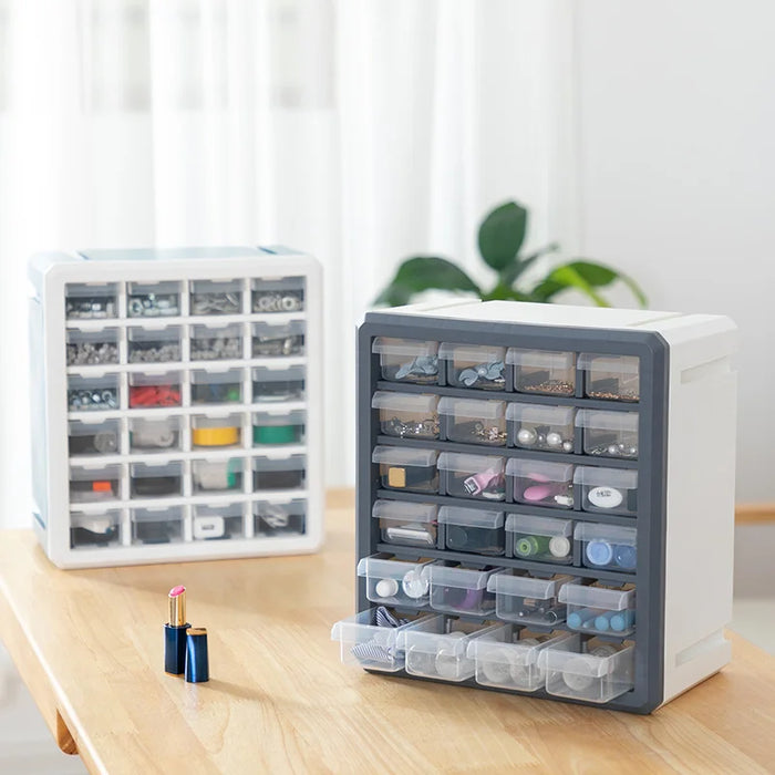 Desktop Lego Organizer Box Building Blocks Classification Plastic Box Small Particle Parts Grid Transparent Medicine Pill's Box