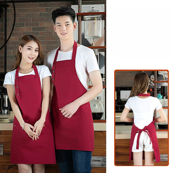 Simplicity Sleeveless Apron Antifouling Kitchen Household Cleaning Tools Waterproof Grease Canvas Apron Dining Room Work Clothes