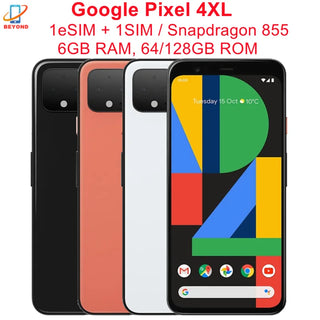 Google Pixel 4 XL 4XL XL4 6.3" 6GB RAM 64/128GB ROM NFC Snapdragon FACE ID Octa Core 4G LTE Original Unlocked Android Cell Phone