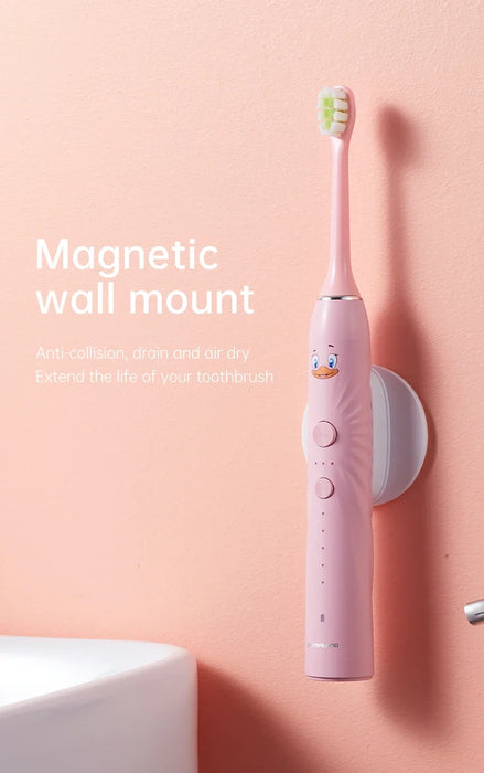 OEM Custom Cartoon Sonic Electric Rechargeable Cartoon Smart Children Toothbrush For 3-15 Year Old Kids