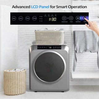 Portable Clothes Dryer, 3.5 Cu.Ft High End Front Load Tumble Laundry Dryer with LCD Touch Screen, for Apartment, Home, Dorm