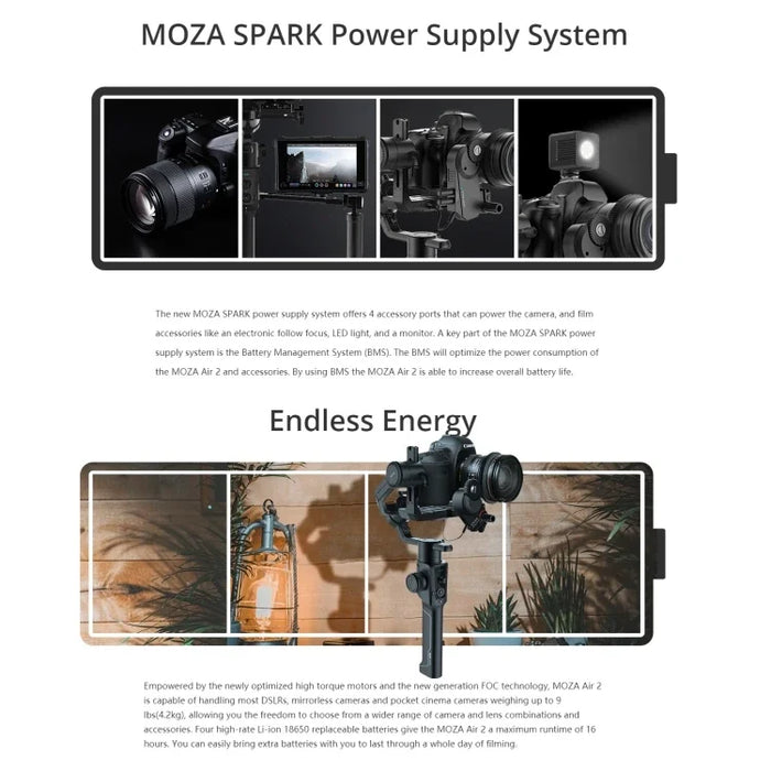 MOZA Air 2 iFocus-M Fashion Backpack 3 Axis Professional Handheld Gimbal Stabilizer for DSLR Camera