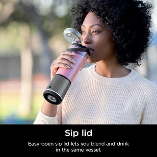 Portable Blender, Cordless, 18oz. Vessel, Personal Blender-for Shakes & Smoothies, BPA Free, Leakproof Lid & Sip Spout, Black