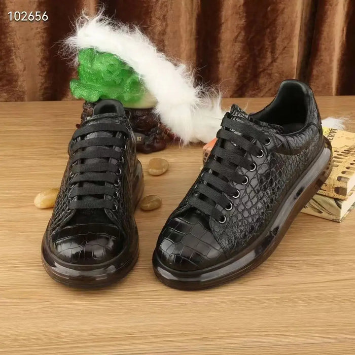 BATMO 2023 new arrival Fashion crocodile skin causal shoes men,real leather snakers PDD218