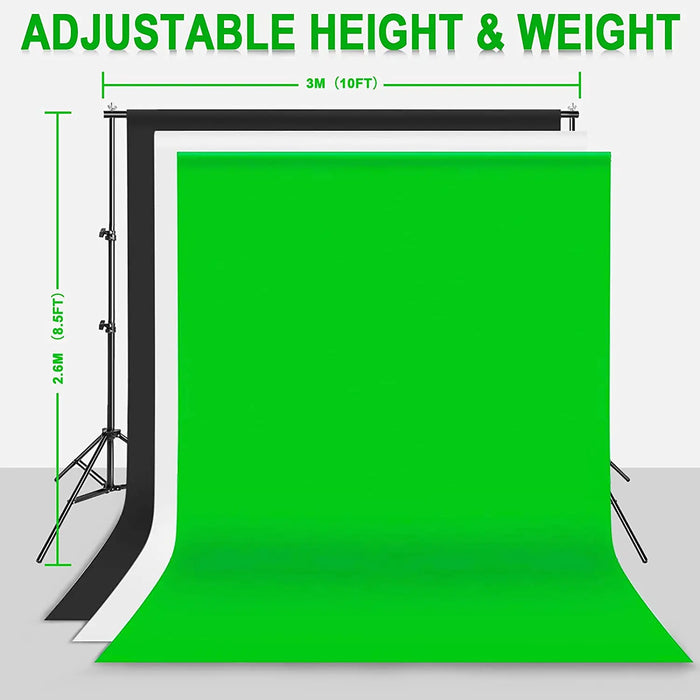 8.5X10ft Backdrop Stand Kit WL Photography Lighting Kit Video Studio Softbox 2 Photography Umbrella Softbox Continuous kit