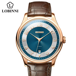 LOBINNI New Luxury Men Dress Watch Clous de Paris Dial Miyota 8215 Automatic Mechanical Watches Sapphire Simple Men's Wrist