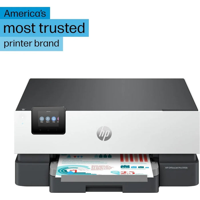 OfficeJet Pro 9110b Wireless Color Inkjet Printer, Print, Duplex Printing Best for Office