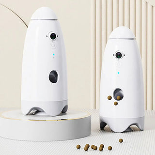 Wifi APP Remote Control Smart Pet Dog Cat Feeder 360 Degree Rotation Automatic Dog Treat Dispenser with Camera