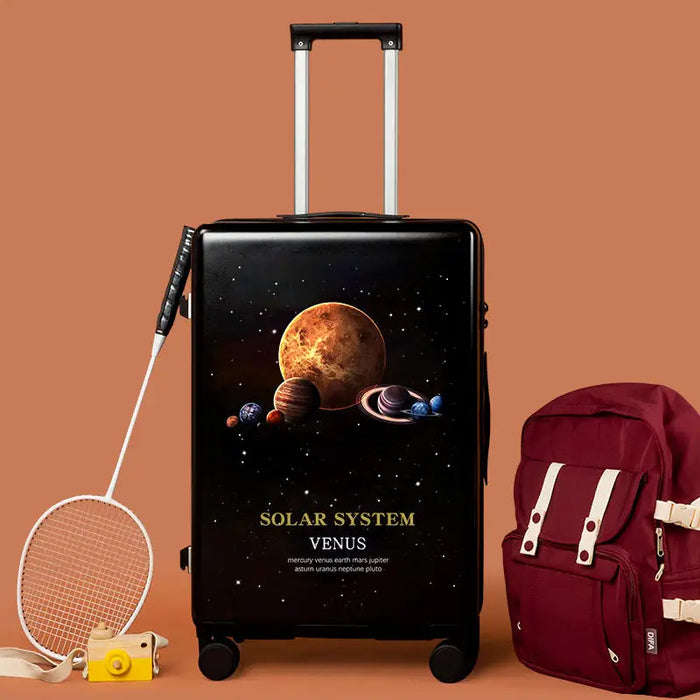 Planet pull rod luggage male student password box ins new trend fashion suitcase 20/26 inches boarding