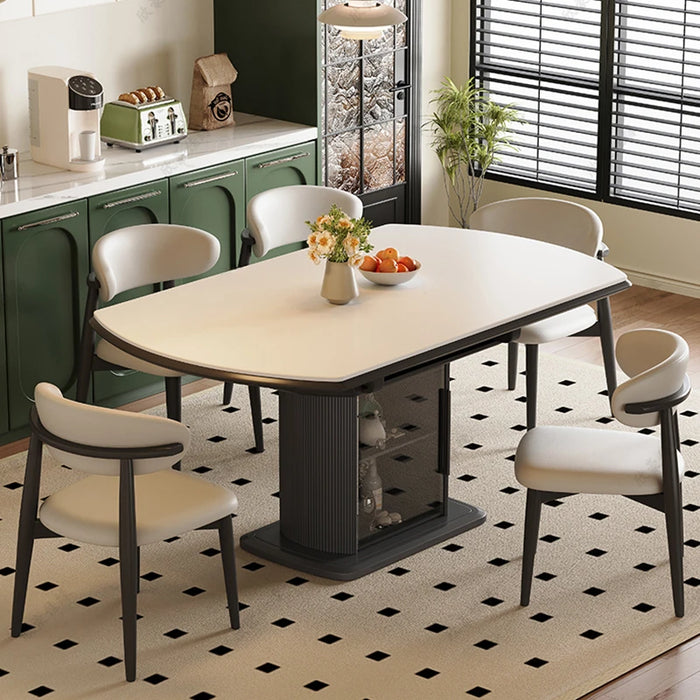 Service Table Dining Restaurant Tables Round Modern Rooms Cafe Reception Elegant Kitchen Room Extendable Mesa Home Furniture