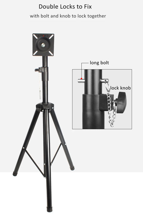 DL-ST100 10"-27" TV Tripod stand on floor LCD Monitor holder height adjustable 180cm 150cm 120cm 360 rotate tilt swivel steel