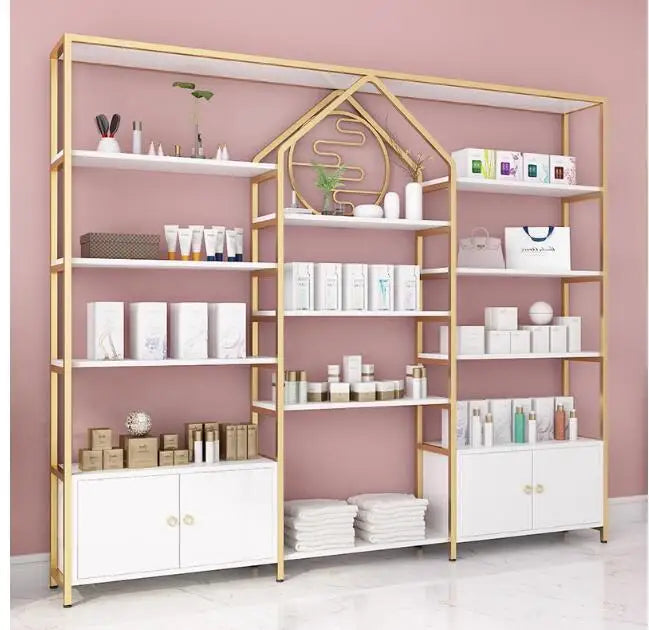 Cosmetics display cabinet beauty salon product cabinet Nail salon shelves