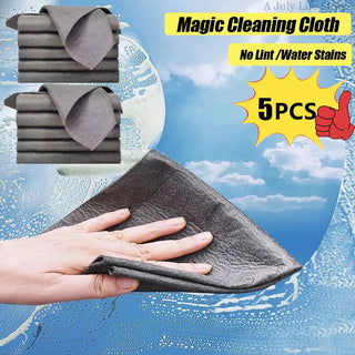 Thickened Magic Cleaning Cloth Reusable No Watermark Magic Cleaning doekjes Glass Car Window Washing Rags Kitchen Towel 5Pcs