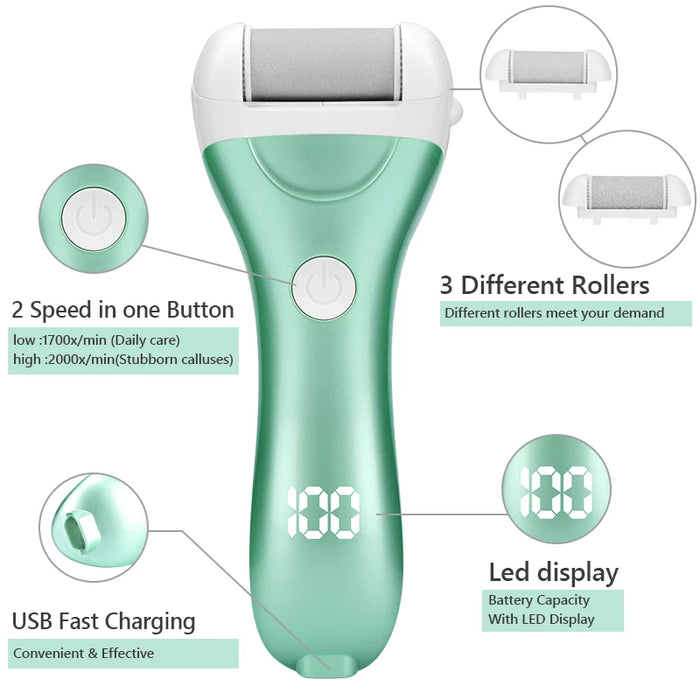 Hot sale Charged Electric Foot File for Heels Grinding Pedicure Tools Professional Foot Care Tool Dead Hard Skin Callus Remover