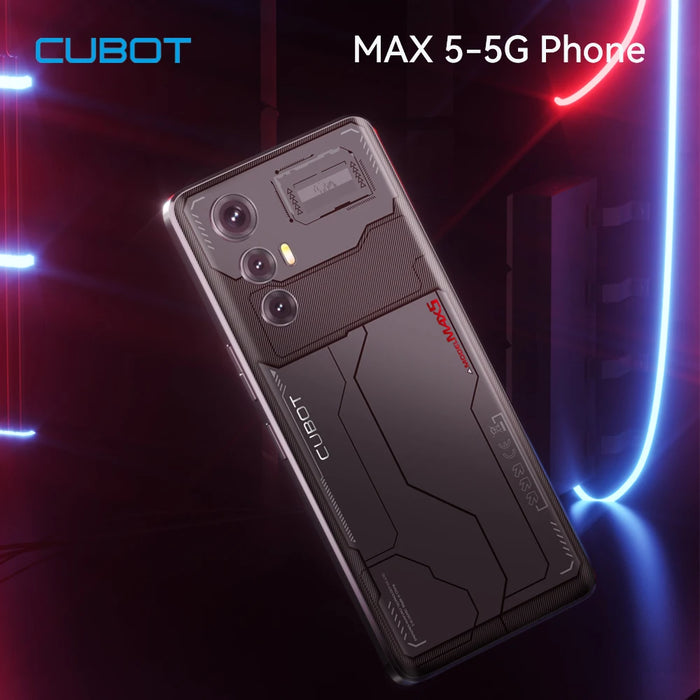 CUBOT MAX 5 5G Smartphone 6.95" 144Hz Screen MTK Dimensity 8200 Octa Core 24GB(12+12)RAM 256GB ROM Android 14 100MP Main Camera