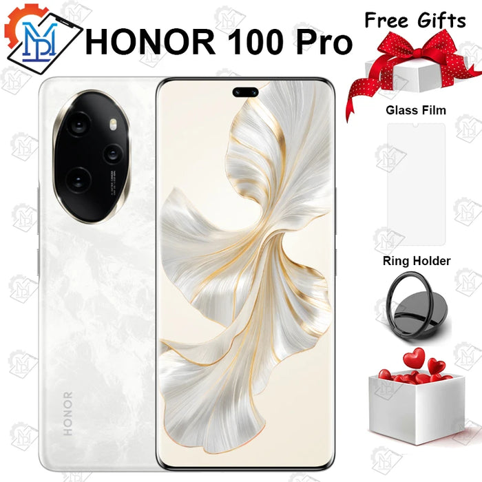 New Original HONOR 100 Pro 5G 6.78" 120Hz Screen Snapdragon 8 Gen 2 Camera 50MP Battery 5000mAh 100W SuperCharge NFC Smartphone