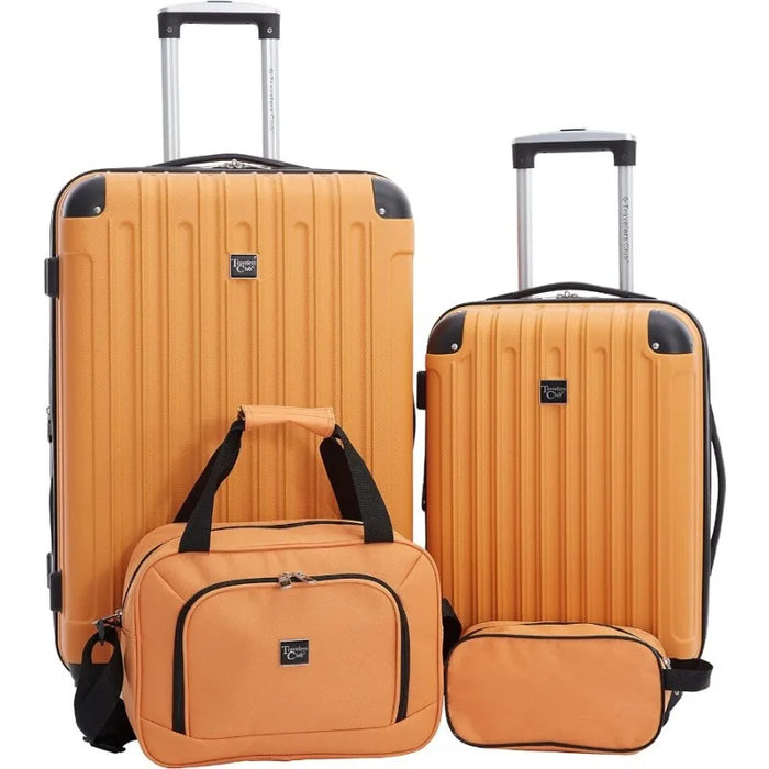 Travelers Club Expandable Midtown Hardside 4-Piece Luggage Travel Set, Rose Gold