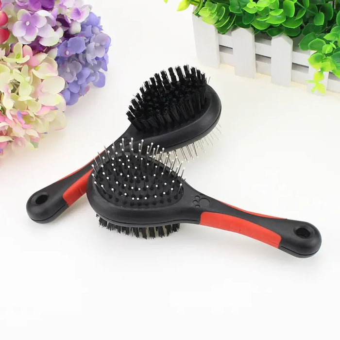 Pet Dog Needle Comb Durable Double-Sided Bathing Brush Plastic Massage Beauty Bristle Brush Floating Hair Remove Grooming Tools