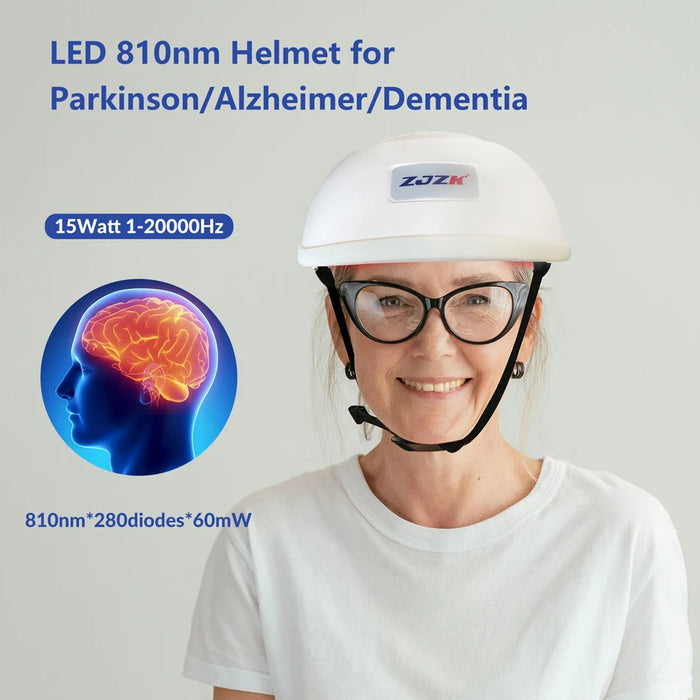 Stroke Recovery Photobiomodulation Parkinson Brain Health LED 810nm Helmet 40Hz for Improving Cognition & Memory Home Use