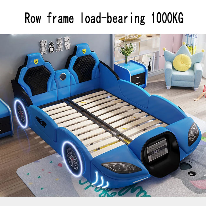 Home bedroom furniture kids car children bed Kids race car bed for sale LED Light and Music bedroom furniture set for boys