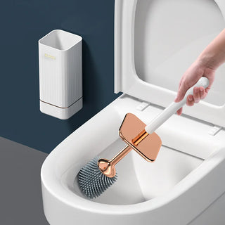 IZEFS TPR Silicone Toilet Brush Home No Dead Corner Cleaning Brush WC Cleaning Tool Wall-mount Toilet Brush Bathroom Accessories