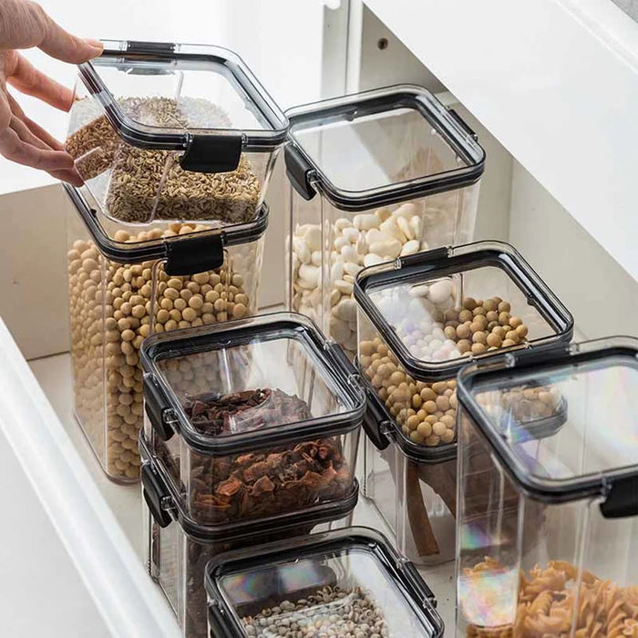 Kitchen Food Storage Containers Organizers for Pantry Fridge Organizer Jars With Lid Plastic Storage Container Spices Boxes