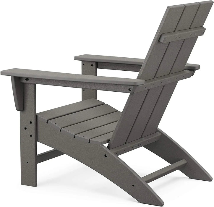 POLYWOOD AD420BL Modern Adirondack Chair, Black