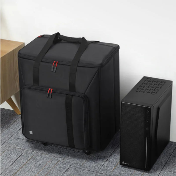 Desktop Computer Monitor Storage Bag 27 Inch Computer Suitcase With Wheels Tool Bag 24 Inch Host Shockproof Zip Bag