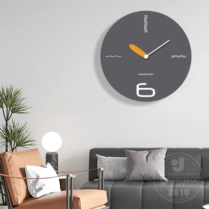 Punch-free Wall Clocks Living Room Modern Simplicity Personality Creative Wall Watch Household Decoration Mute Quartz Art Clock