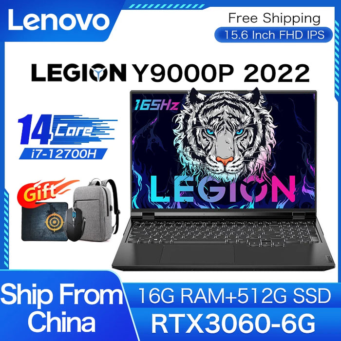 New Lenovo Legion Y9000P 2022 Gaming Laptop 12th Intel Core i7-12700H/i5-12500H  RTX3060 6G 2.5K 165Hz 15.6Inch Game Computer